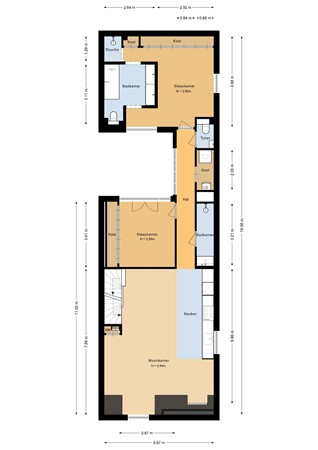 Floorplan - Prinsengracht 808D, 1017 JL Amsterdam